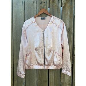 shiny pink lightweight jacket